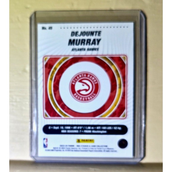 2023-24 Dejounte Murray Panini NBA Basketball #45 Silver Foil Card Atlanta Hawks - Picture 2 of 2